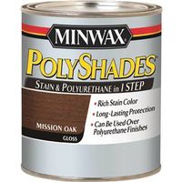 Minwax Waterbased Polyurethane Stain, Gloss, Mission Oak, 1 Qt Can
