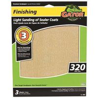 Gator 7267 Sanding Sheet, 11 in L x 9 in W, 320 Grit, Very Fine, Aluminum Oxide Abrasive
