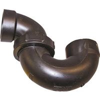Canplas P-Trap with Union, 1-1/2 in, Hub, ABS, Black (Model 103211NBC)