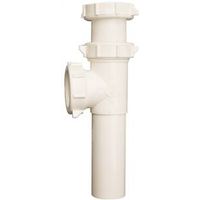 Plumb Pak PP66-8W Series Master End Outlet Tee with Tailpiece, 1-1/2 in, Slip-Joint, White