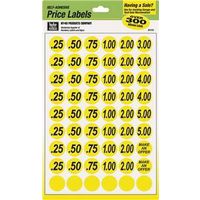 Hy-Ko Price Label - Black Legend on Yellow Background (30103)