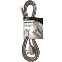 PowerZone OR210606 Power Cord, 6 Ft L, 13 A, 125 V, Gray