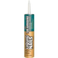 Liquid Nails LN-715 Tub Surround and Shower Adhesive, White, 10 oz Cartridge