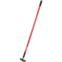 BULLY Tools 92353 Garden Hoe, 6-1/2" W Blade, 4-3/4" L Blade, Steel, Fiberglass Handle, 56"