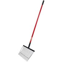 BULLY Tools 92342 Stall Fork, Steel Tine, Fiberglass Handle, 59 in Long Handle