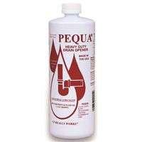 Pequa P-10232 Drain Opener, Liquid, Clear, Odorless, 1 qt Bottle
