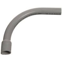 Carlon UA9AGB-CTN 90° Elbow, 1-1/4 in Bell End, PVC, Gray, 1/PK
