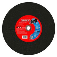 Diablo DBD140125A01F Cut-Off Disc, 14 in Dia, 1/8 in Thick, 1 in Arbor, Aluminum Oxide Abrasive