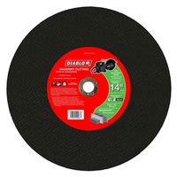 Diablo DBD140125G01C Cut-Off Disc, 14 in Dia, 1/8 in Thick, 20 mm Arbor, Aluminum Oxide Abrasive