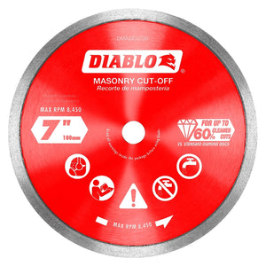 Diablo Saw Blade, 7 in Dia, Continuous Rim (DMADC0700)