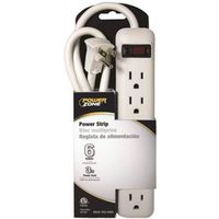 PowerZone OR801124 Power Outlet Strip, Straight Plug, 6-Socket, 15A, 125V Strip 6OUT