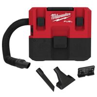 Milwaukee 1.6 Gallon Wet/Dry Vacuum, 45 CFM, 87 dBA, HEPA Filter, 12V, Black/Red (0960-20)