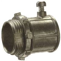 Halex 21210 Set Screw Connector, 1/2 In, Zinc, 5 Per Bag
