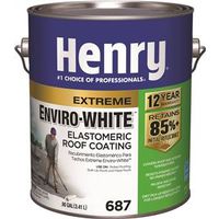 Henry HE687046 Elastomeric Roof Coating, White, 0.9 Gal Can