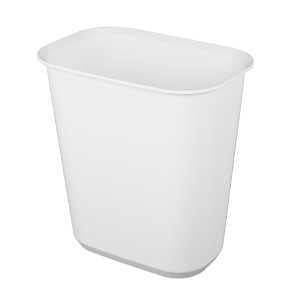 Sterilite 10468008 Rectangular Waste Basket, 3 Gal, White
