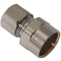 Plumb Pak PP79PCLF Tube Adapter, 1/2 x 3/8 in, Sweat x Compression, Chrome 2PK