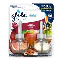 Glade PlugIns Scented Oil Refill, 0.67 oz Pack, Apple Cinnamon, 30-Day Freshness