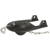Korky 2-Inch Rubber Toilet Flapper, Black, Compatible with Plastic Flush Valves (0054BP)
