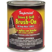 Imperial Black Stove and Grill Paint, Liquid, Solvent, 16 fl oz Can
