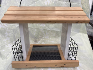 Farmhouse Hopper Bird Feeder with Suet