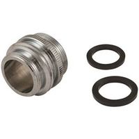 Plumb Pak PP800-60LF Faucet Aerator Adapter, 15/16-27 x 55/64-27 x 3/4 in, Male x Female x MHT, Chro