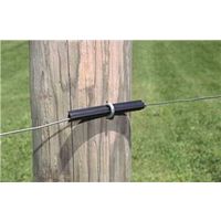 Zareba HT4FTI25/500-540T Fin-Tube Insulator, Ribbed 4in, Steel, Polyethylene, Black