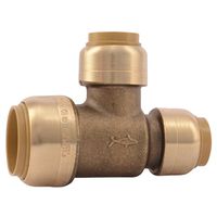Push Fit Side Branch Tee 3/4" x 1/2" x 1"