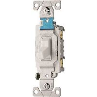 Eaton Wiring Devices CS115W Series Toggle Switch, White, 15A, 120/277V, Screw Terminal