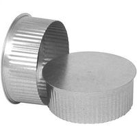 Imperial 7" Round End Cap, Galvanized Steel, GV0736