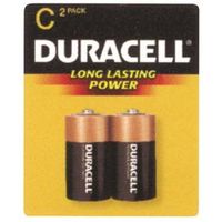 Duracell MN1400B2Z C Battery, 1.5V, 7.8Ah, Alkaline, Manganese Dioxide, DURA 2PK