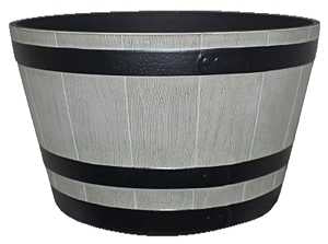 Barrel Whiskey Planters, Brown, 15"