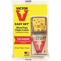 Victor Easy Set M035 Mouse Trap, Reusable, Wood 2PK