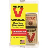 Victor M150 Mouse Trap, 3.7 in L, 1.7 in W, 0.6 in H, 2PK MTL Pedal Mousetrap