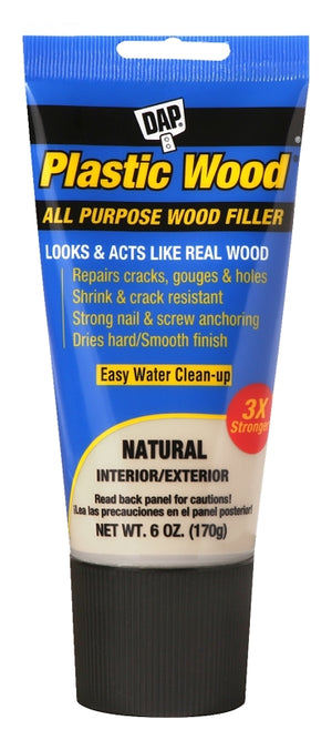DAP COLORmaxx Wood Filler Paste, Natural, 6 oz Tube