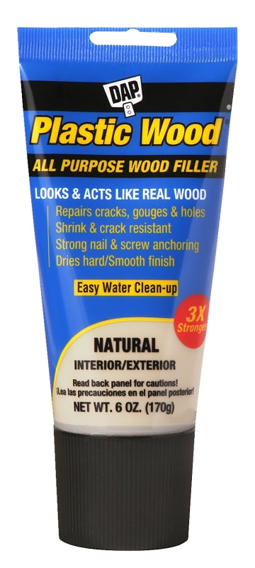 DAP COLORmaxx Wood Filler Paste, Natural, 6 oz Tube