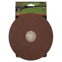 Gator 3083 Sanding Disc, 7 In Dia, 36 Grit, Extra Coarse, Aluminum Oxide, Fiber Backing 3Pk