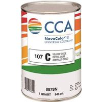 CCA NovoColor II Series 076.008878N.005 Universal Colorant, Yellow Oxide, Liquid, 1 qt