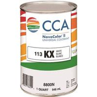 CCA NovoColor II Series 076.008800N.005 Universal Colorant, White, Liquid, 1 qt