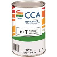 CCA NovoColor II Series Universal Colorant, Medium Yellow, Liquid, 1 Qt