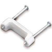 Gardner Bender PS-150Z Cable Staple, 1/2 in W Crown, 1-1/4 in L Leg, Plastic, 100PK