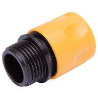 Landscapers Select GC522 Hose Connector, 3/4 in, Male, Plastic, Yellow and Black Fem Faucet Connecto