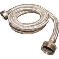 Plumb Pak PP23821 Washing Machine Discharge Hose, 3/4 in ID, 4 ft L, Stainless Steel