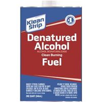Klean Strip QSL26 Denatured Alcohol Fuel, Liquid, Water White, 1 Qt Can