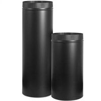 Imperial Black Steel Stove Pipe, 8" Diameter, 24" Length