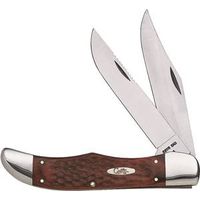 Case 189 Folding Knife, 4.1 in L Blade, Tru-Sharp Surgical Stainless Steel, 2-Blade, Brown Handle