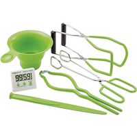 Presto 9995 Canning Kit, Green, 7-Piece Jar Canning Kit with Timer