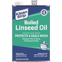 Klean Strip GLO45 Boiled Linseed Oil, Liquid, Clear Amber, 1 Gal Can
