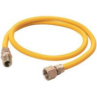 B&K G014YE101124RP Gas Connector, 1/2" MIP x FIP, Stainless Steel, Epoxy-Coated, 24" L