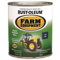 Rust-Oleum 7424502 Farm Equipment Paint, Ford Blue, 1 Qt Can, 130 Sq-Ft Coverage Area