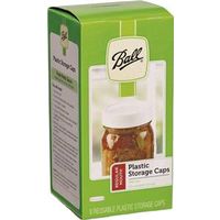 Ball 8PK Plastic Jar Lid with Black Cap